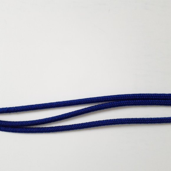 Three Cord Blue Belt With Silvertone Leaf Buckle - Picture 4 of 15